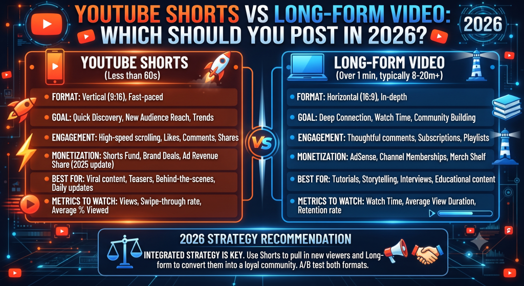 youtube shorts vs long form